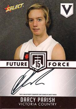 2015 Select Future Force - Red Signatures #FFRS21 Darcy Parish Front